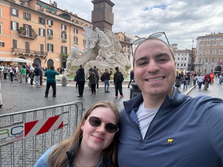 Mike Smith and his wife in Italy